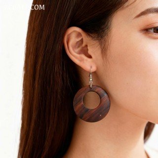 New Handcrafted Wood Earrings Balinese Artisans